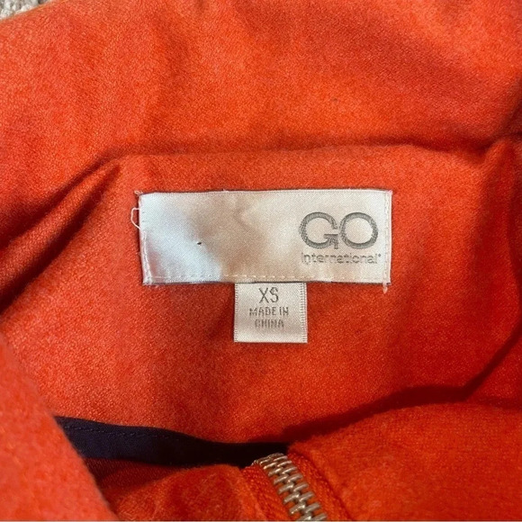 GO International Orange Jacket with Pockets and Button Detail • XS - Picture 4 of 5